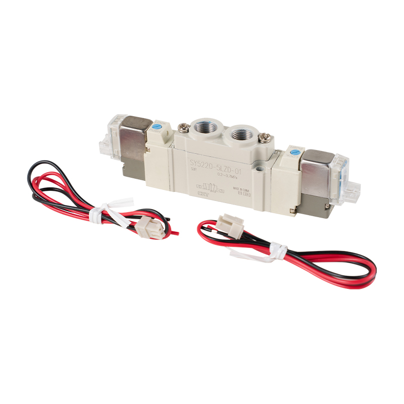 SY Series 5 Way Solenoid Valve Jenis Paip Terus/Jenis Tunggal